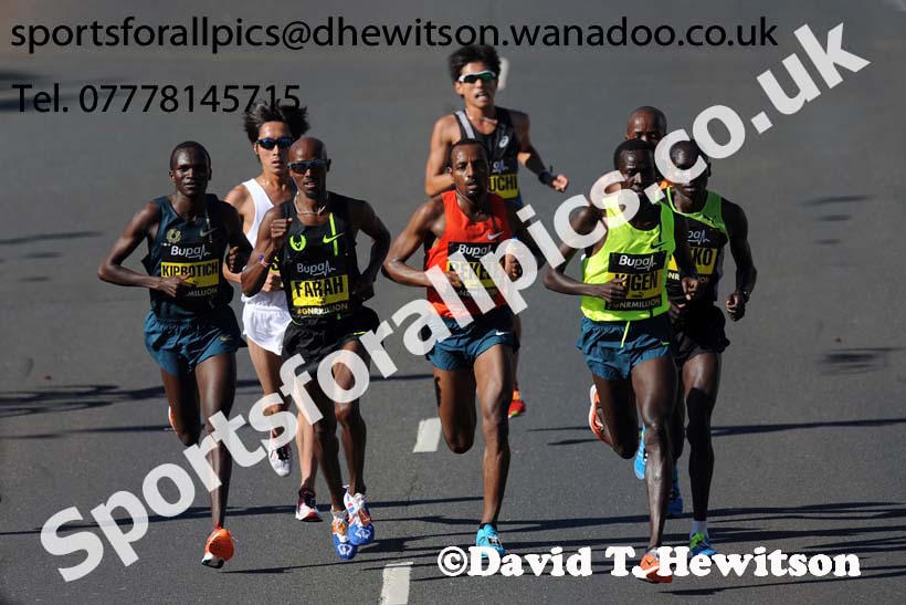 Leading men in the 2014 BUPA Great North Run. Photo: David T. Hewitson/Sports for All Pics